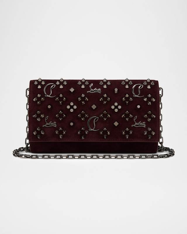 Paloma Wallet on Chain in Loubinthesky Suede